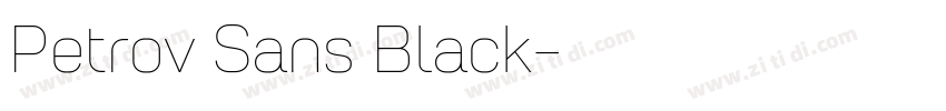 Petrov Sans Black字体转换